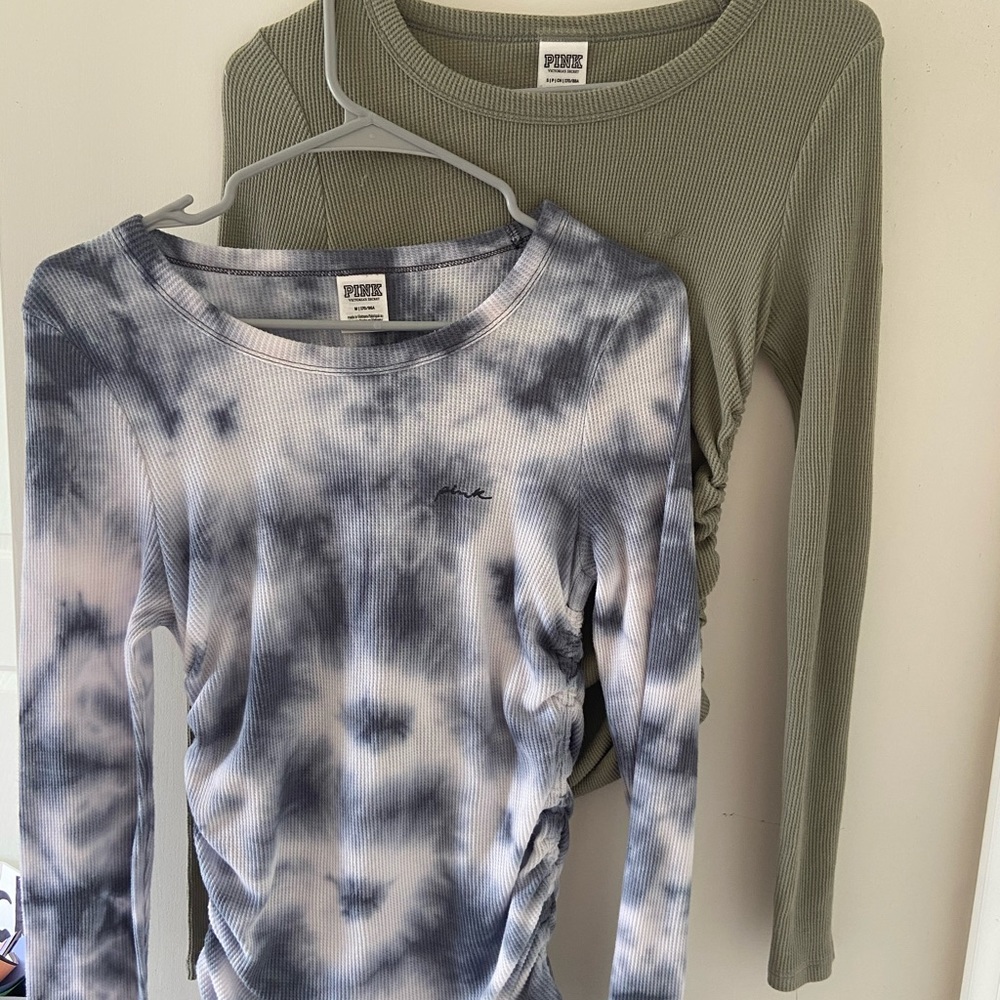 Two PINK Long Sleeve Shirts